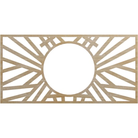 Ekena Millwork Hoover Wood Fretwork Pierced Ceiling Medallion, Hickory, 30"W x 15"H x 11 1/8"ID x 1/4"T CMWP30X15X0250HOHI